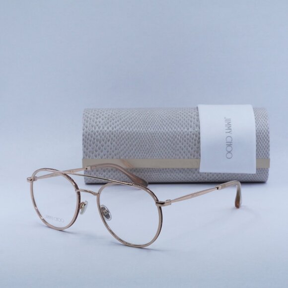 Jimmy Choo JC230 0EYR 00 Eyeglasses Gold Pink 51mm Round Frame main image 5